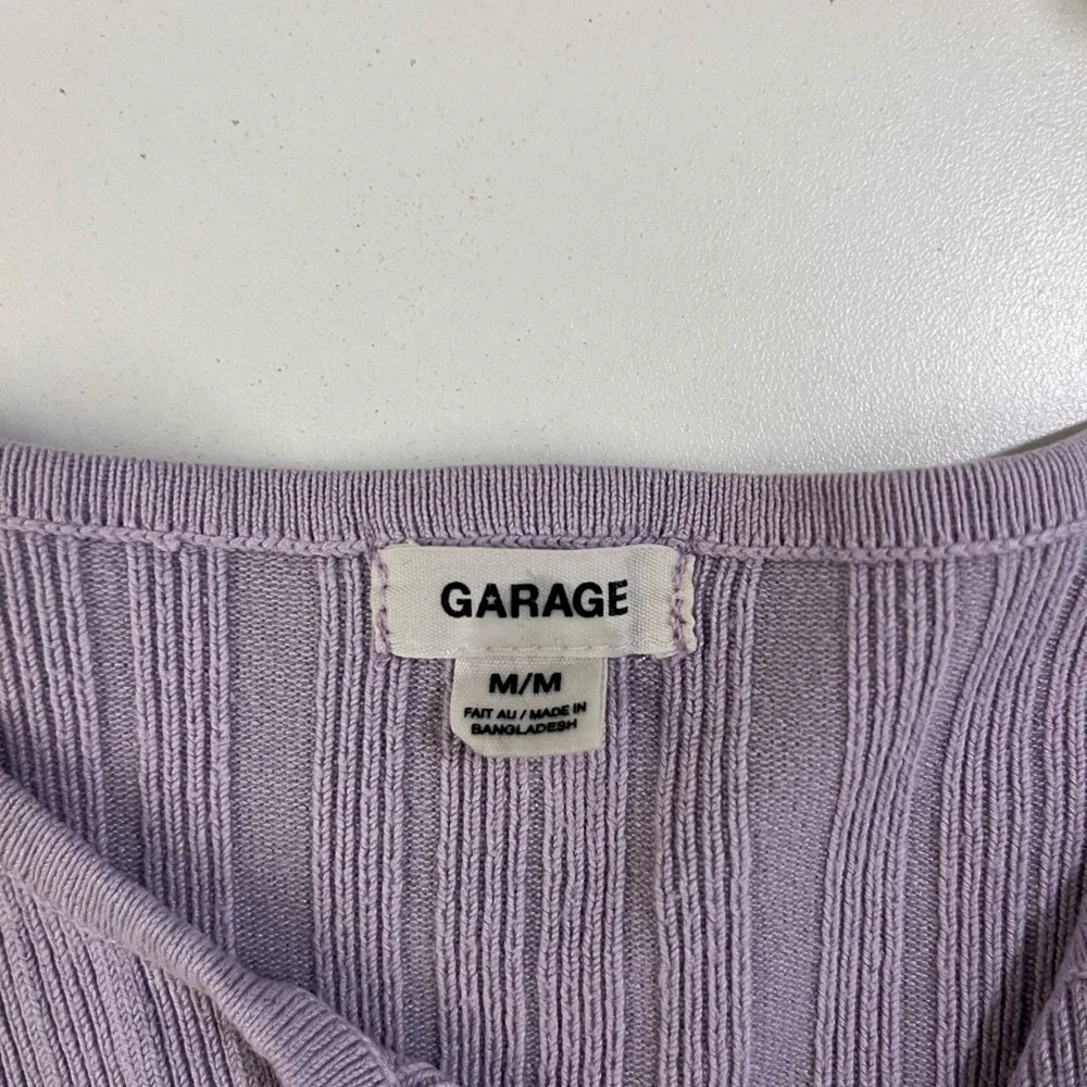 Lavender Ribbed Cardigan - Picture 3 of 3